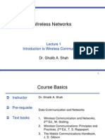 Wireless Networks: Introduction To Wireless Communication