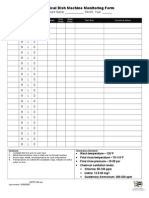 Chemical Dish Machine Monitoring Form: Restaurant Name: - Month, Year