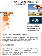 Operation Management in Banking: Prepared by