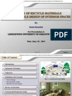 The Role of Recycle Materials For Sustainable Design of Interior Spaces