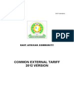 Common External Tariff, 2012