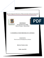 El Desarrollo Socio Emocional en La Infancia