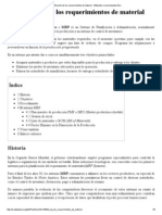 Planificación de Los Requerimientos de Material