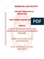 Ensayo Intervencion Educativa