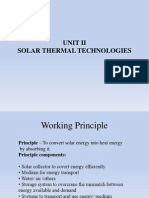 Solar Thermal Technologies