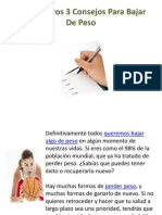 Los Primeros 3 Consejos para Bajar de Peso