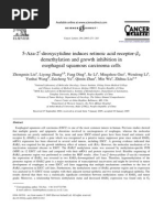 5-Aza-2 - Deoxycytidine Induces Retinoic Acid Receptor-B Demethylation and Growth Inhibition in Esophageal Squamous Carcinoma Cells