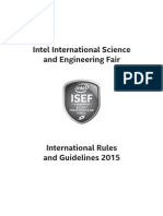 Intel ISEF Intl Rules and Guidelines 2015 FINAL