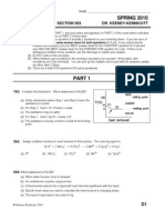 Chemistry 101 SPRING 2010: Exam 2 Form D Section 503 Dr. Keeney-Kennicutt