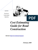 Cost Estimating Guide For Road Construction 2009