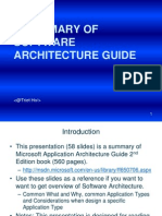 A Summary of Software Architecture Guide