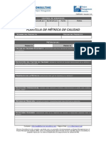 34 - Plantilla de Métrica de Calidad