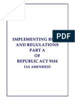 Implementing Rules Regulations 