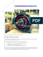 Testing and Commissioning Procedure For Motors