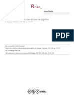 Rosier Irène. La Théorie Médiévale Des Modes de Signifier. in Langages, 16e Année, N°65, 1982. Pp. 117-127.