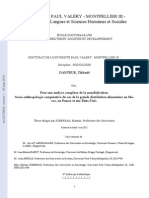 These Alimentation Mondialisation Maroc France Etats-Units