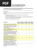 Peer Evaluation Form