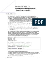 Time Domain and Frequency Domain Signal Representation: ES440. Lab 1-MATLAB