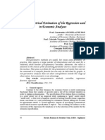 Non Parametrical Estimation of The Regression Used in Economic Analyses