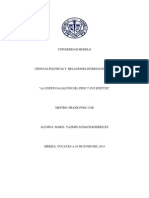 La Sobrevaluación Del Peso y Sus Efectos