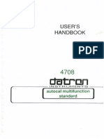 Datron 4708 Autocal Multifunction Standard Calibrator Operator Manual