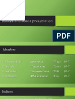 Indices and Surds Presentation