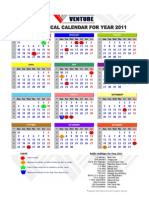 Venture Calendar 2011