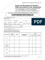 MBA Application Form 2014