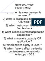 Ferrite Content Measurement