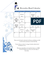 December Band Calendar