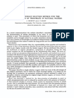 RA (1962) A Modified Single Solution Method For The Determination of Phospate in Natural Waters