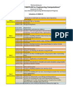 "Application of MATLAB For Engineering Computations": Schedule of AMEC-III