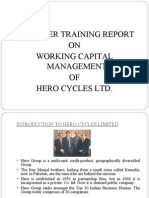 Report On Summer Training at Hero Cycles LTD