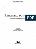 HABERMAS. A Inclusão Do Outro - Estudos de Teoria Política