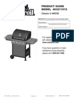 CharBroil Grill Model 463211512 Owners Manual