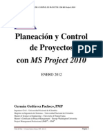 Gutierrez Pacheco, German, Planeacion y Control Proyecto Con MSProject2010, Enero 2012