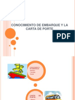 Conocimiento de Embarque y La Carta de Porte Diapositivas