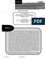 Influencing Factors On Adoption of Mobile Banking Technology by The Bankers of India