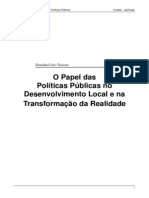 O Papel Das Políticas Públicas No Desenvolvimento Local