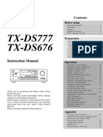 ONKYO TX-ds777 TX-ds676 Manual e