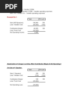 Cost Volume Profit Analysis - CVP Exmaples