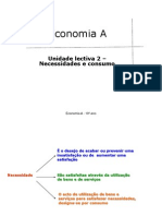 Unidade Lectiva 2 - Necessidades e Consumo