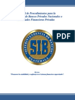 Constitución de Bancos Privados Nacionales o Sociedades Financieras Privadas