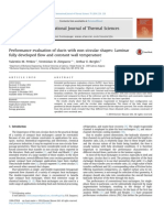 Performance Evaluation of Ducts With Non-Circular Shapes - Laminar Fully Developed Flow and Constant Wall Temperature