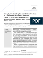 Strength, Fracture Toughness and Microstructure of A Selection of All-Ceramic Materials. Part II. Zirconia-Based Dental Ceramics