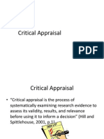 Critical Appraisal: DR Samira Alsenany