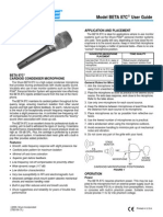 Model BETA 87C User Guide: Application and Placement