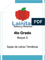 4to Grado - Bloque 2 - Sopa de Letras