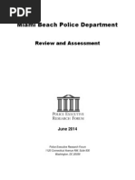 Miami Beach Police Department Review and Assessment (PERF Report) June 2014