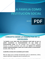 La Familia Como Institucion Social